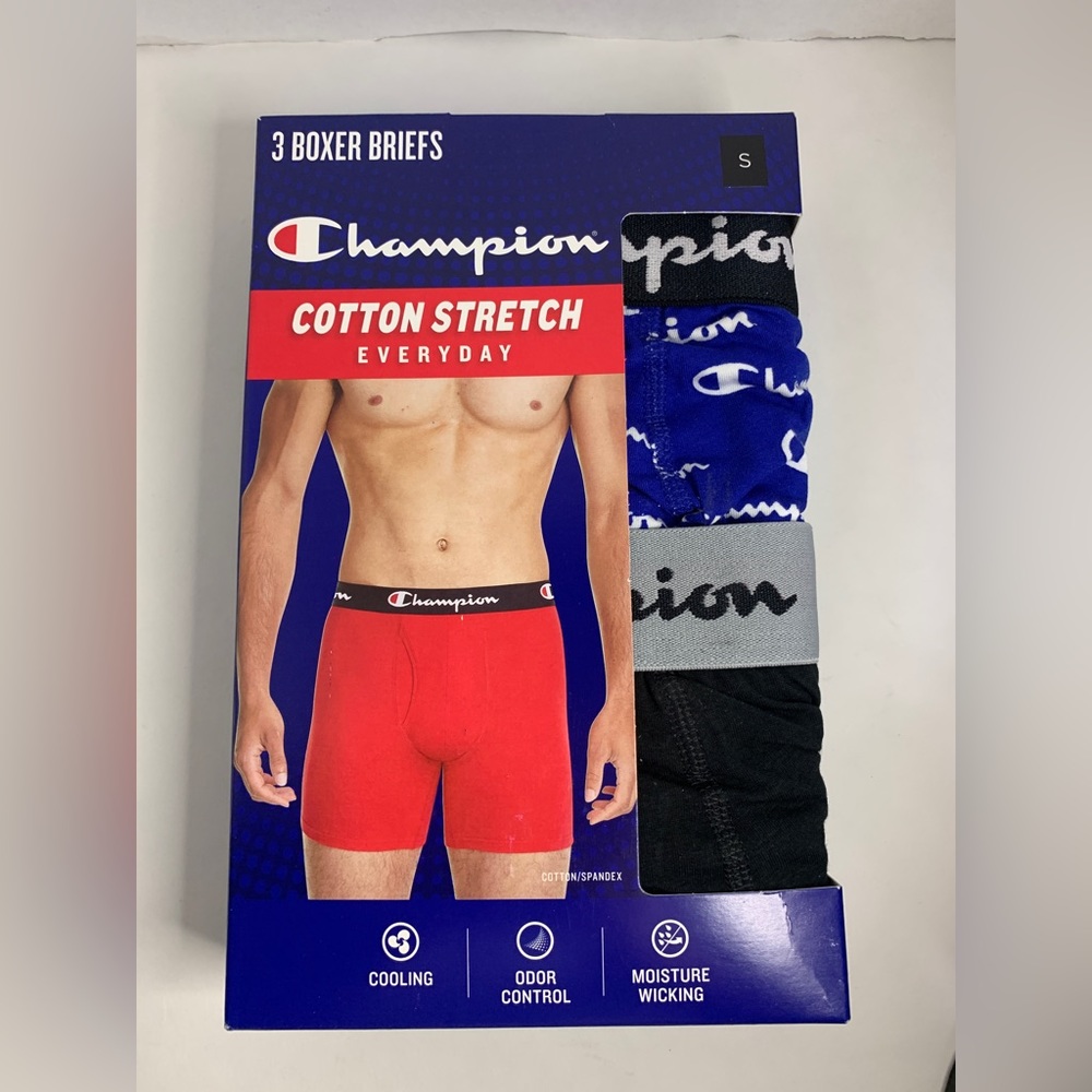 Champion Mens Boxer Briefs Size S